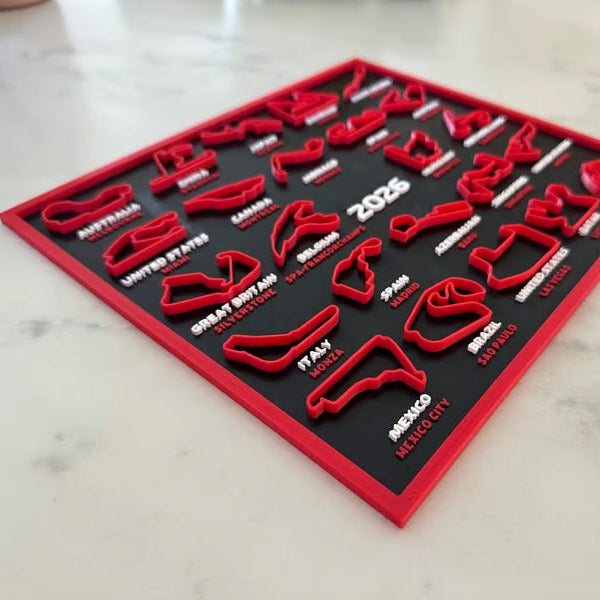 3D-gedruckter Streckenkalender aus PLA mit Ständer – Ansicht 6