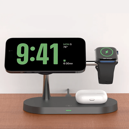 3-in-1 Ladestation mit iPhone und Watch