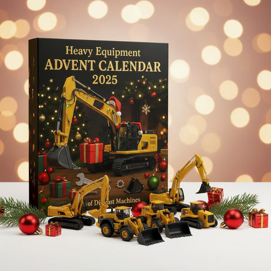 Adventskalender mit Fahrzeug-Motiven geöffnet