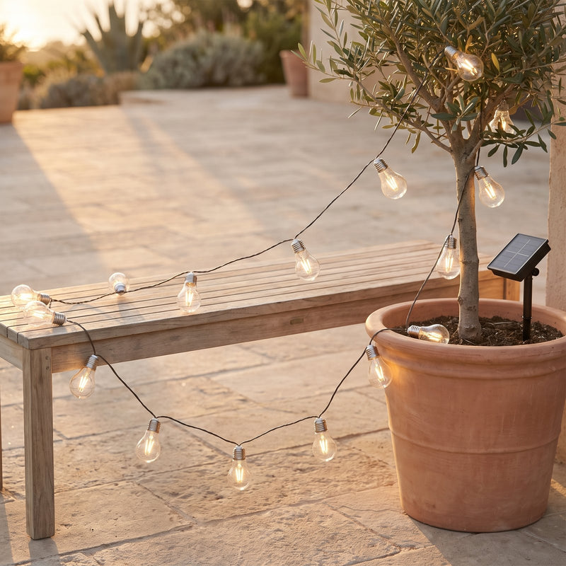 Solar-Lichterkette mit 20 Glühbirnen